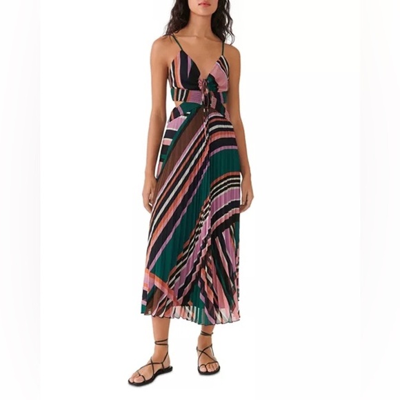 ba&sh Pleated Cutout Midi Dress - Picture 5 of 7